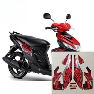 Striping Yamaha Mio m3 125 mio125 2024 hitam merah list body standar