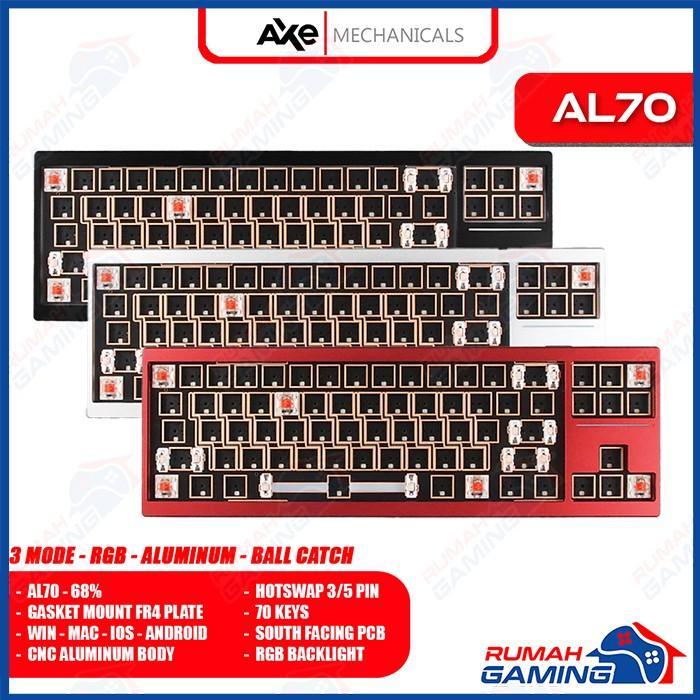 AL70 - 68% - 3 MODE - GASKET - SOUTH RGB  - ALUMINUM - BALL CATCH - BAREBONE - MECHANICAL KEYBOARD