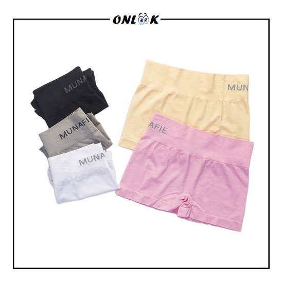 ONLOOK Celana Pendek Wanita Munafie Boxer Hotpants Brief Katun Underwear High Waist Pants For Women