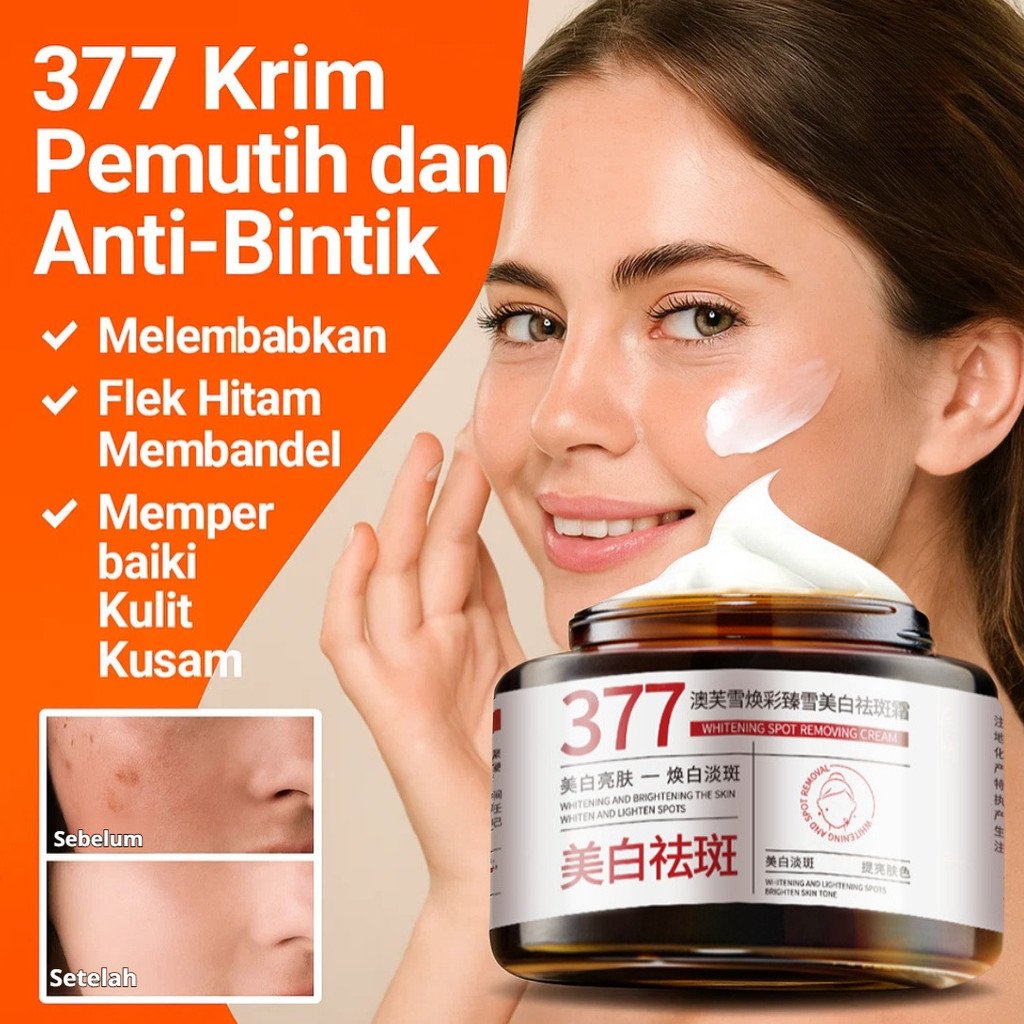 Hasil Cepat 30 Hari HFH Aurora Snow 377 Serum Cream - Krim Pemutih/Perawatan Flek/Mencerahkan Kulit/