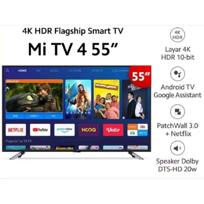 XIAOMI Mi TV 4 55 inch Smart TV Android TV Garansi Resmi