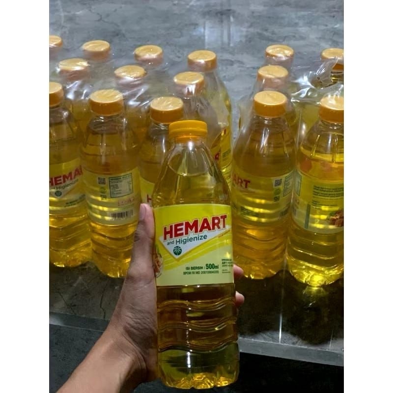 PROMO 1 Krat/Dus Minyak Goreng Hemart 500 ML Isi 12 Pcs Harga Grosir Hemat Murah Terlaris