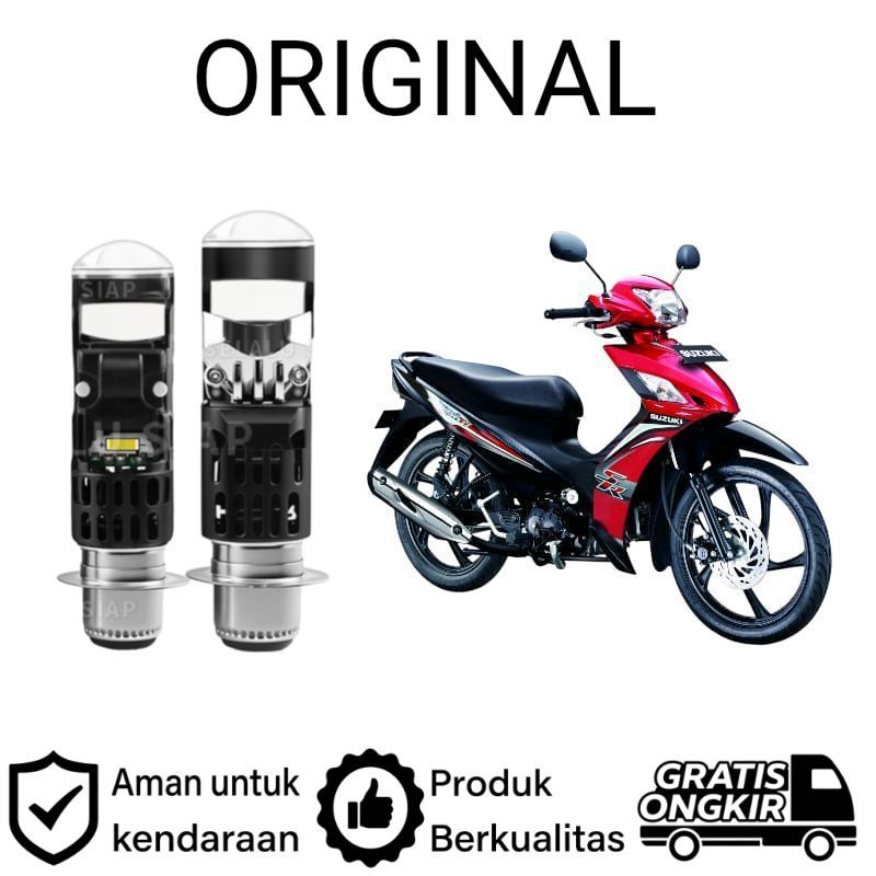 AM 1pcs Lampu depan LED H6 Mini BiLED motor Suzuki smash FI