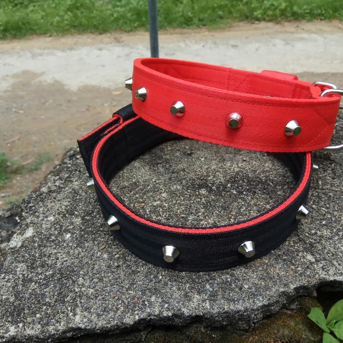Kalung anjing besar KEREN dengan variasi duri - Hitam, S