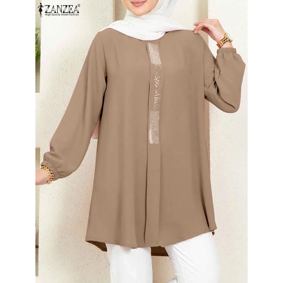 ATASAN WANITA LENGAN PANJANG  ZANZEA TERBARU/BLUS WANITA KEKINIAN/TUNIK WANITA IMPORT/ATASAN WANITA 