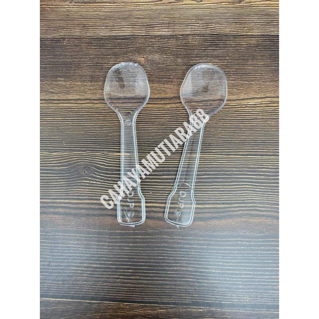 Sendok Plastik Jelly bening STB/ sendok plastik kecil/ sendok es krim