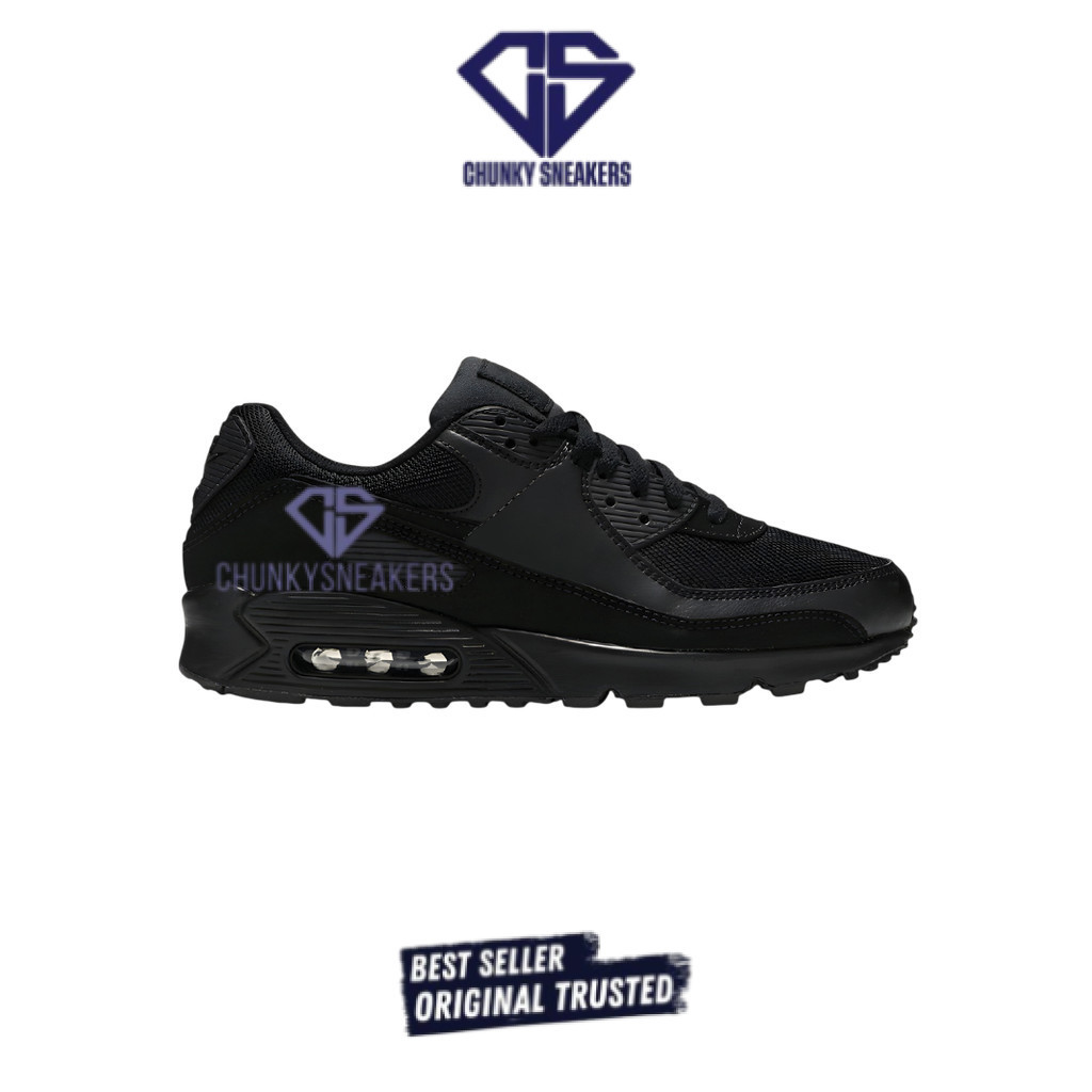 Sepatu Nike Air Max 90 Triple Black 100% Original BNIB