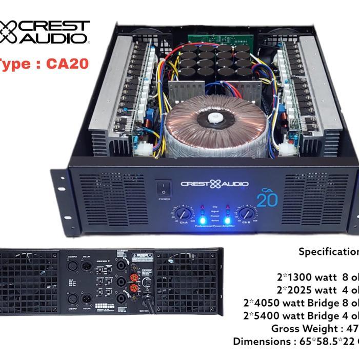 POWER AMPLIFIER CREST AUDIO CA20 /CA 20 BODY PANJANG