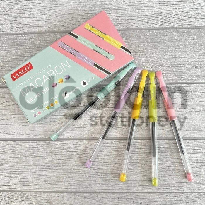 Promo Azka SELUSIN ( 12 PCS ) Pulpen Gel Macaron Vanco 0.5mm - Gel Pen, Macaron Vanco Terlaris