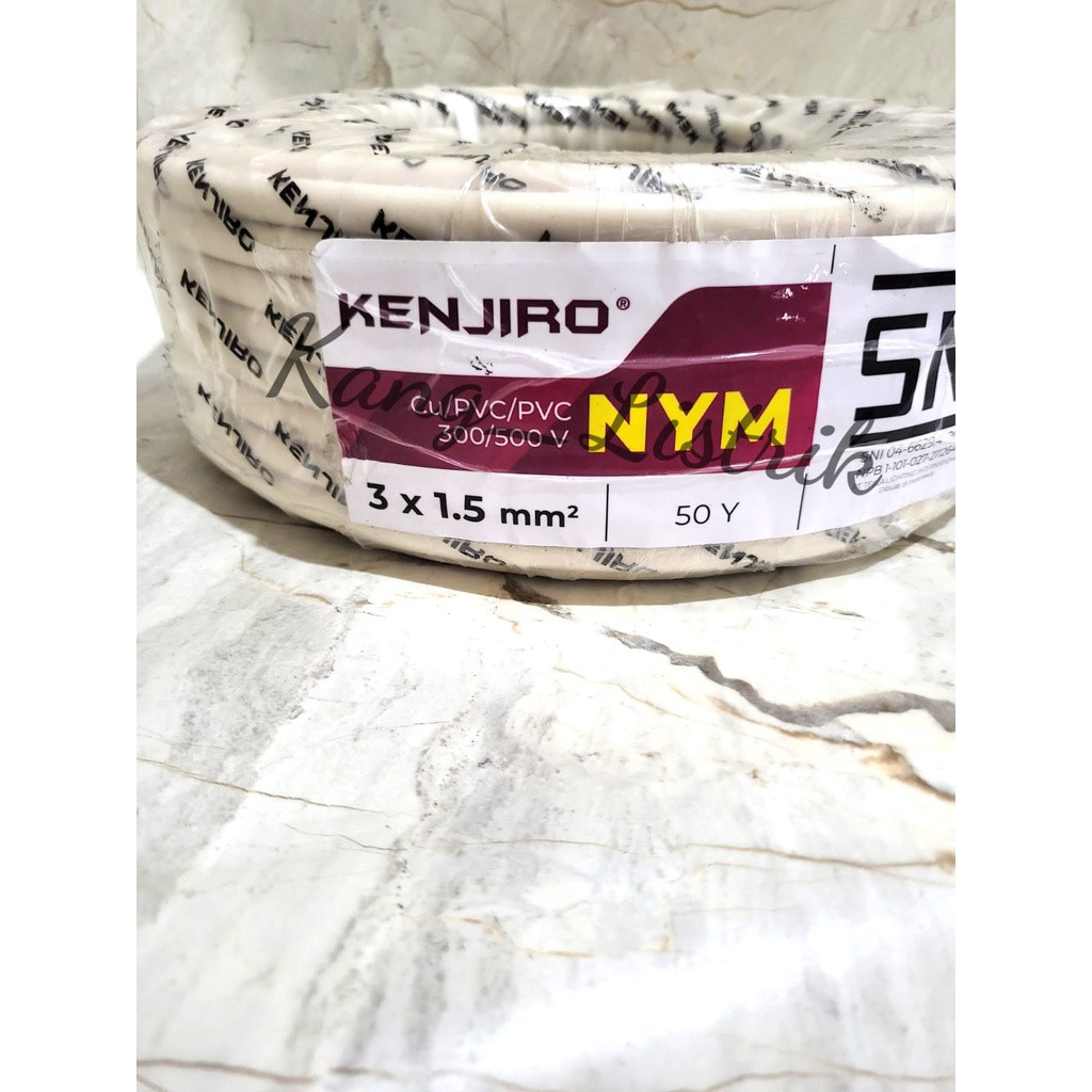 Kabel NYM KENJIRO 3x1,5mm SNI @50Y / Kabel SNI NYM 3x1,5mm @50Y