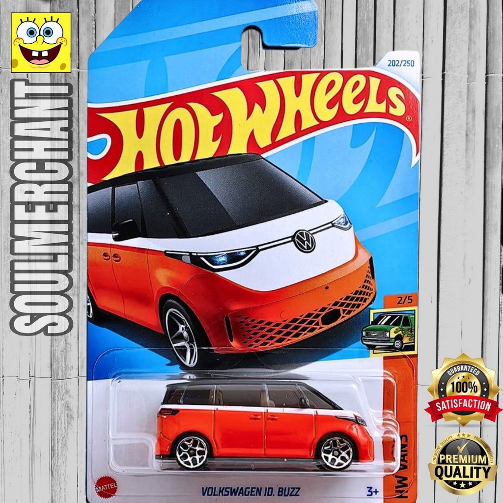 Hot Wheels Volkswagen ID Buzz Orange Diecast Mobil Van VW