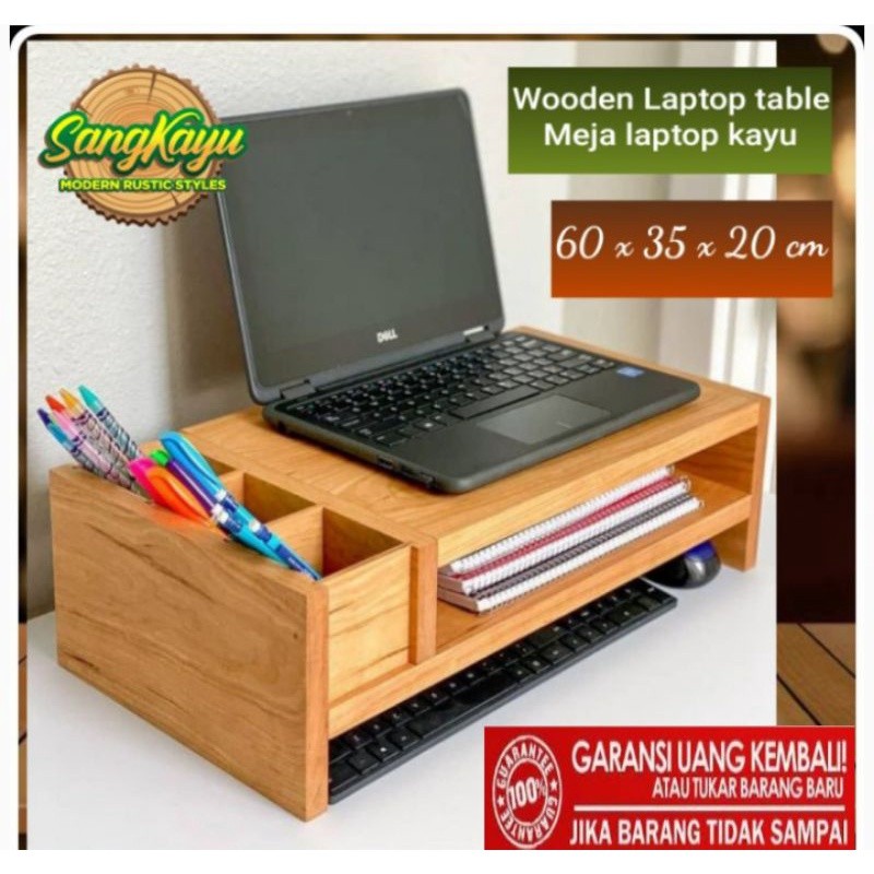 Meja laptop portable kayu minimalis laptop table meja belajar lesehan