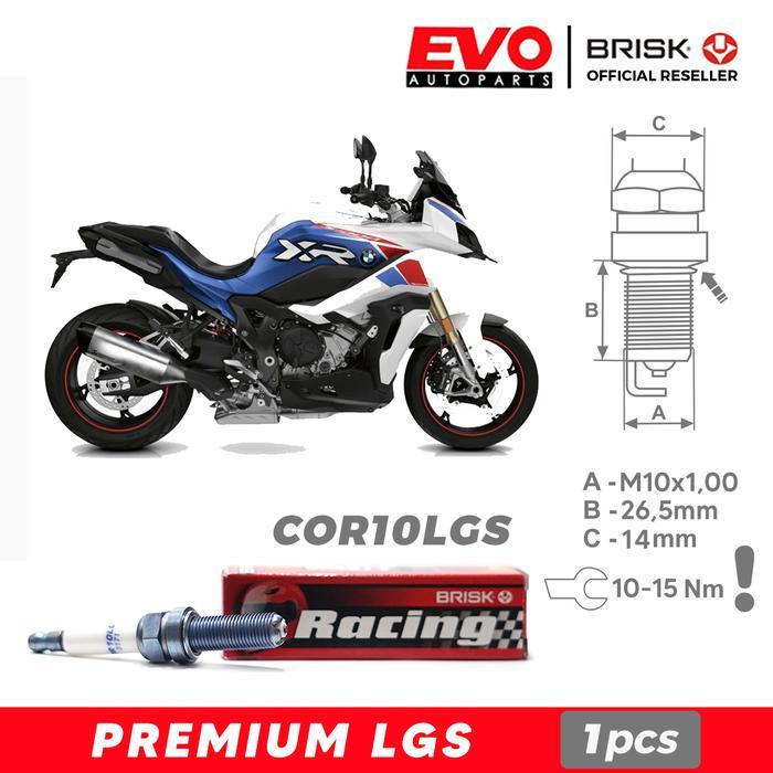 Busi BRISK Premium LGS COR10LGS untuk motor BMW S1000XR