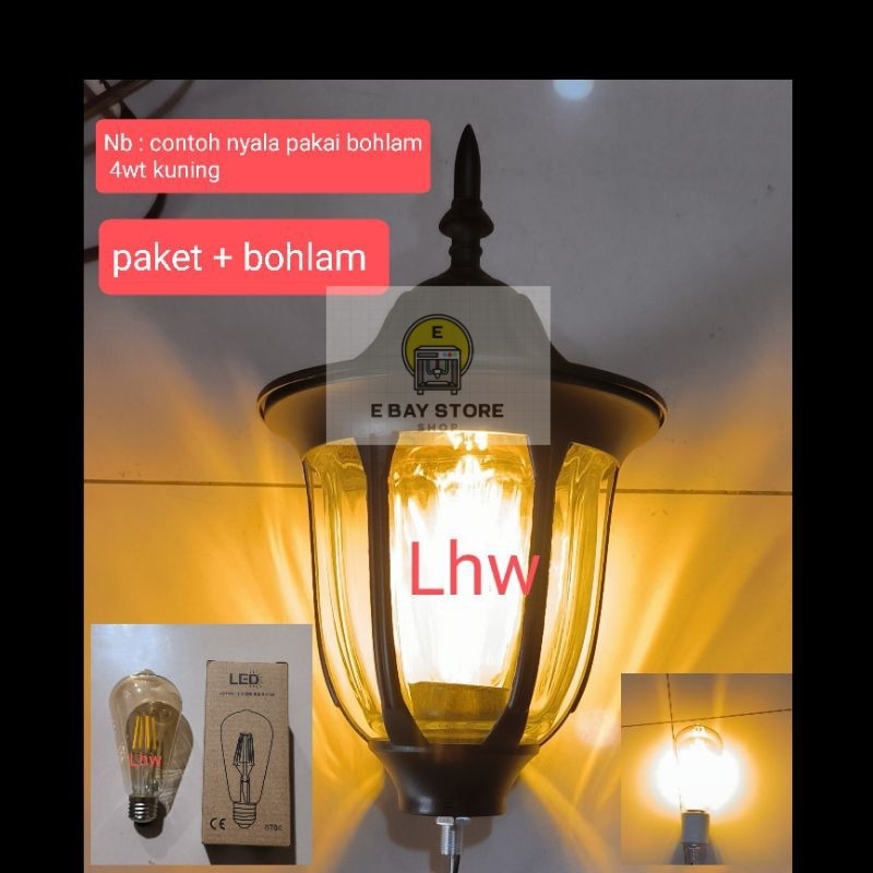 TERLARIS Lampu hias dinding klasik outdoor indoor 1007c dekorasi teras,balkon,garasi,cafe 1018