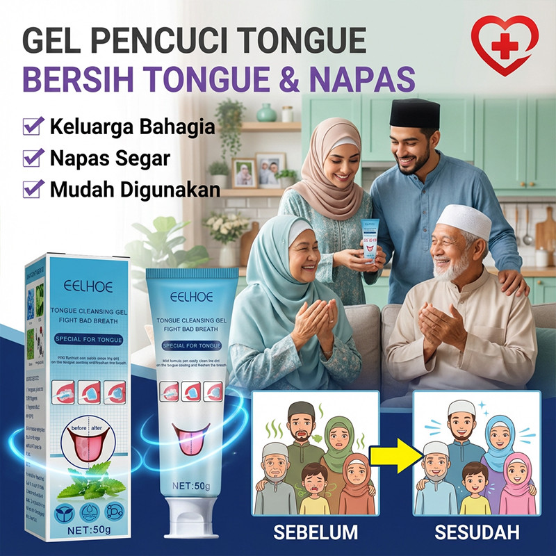 Gel Pembersih Lidah untuk Kebersihan Mulut/Sikat Lidah Gratis + Gel Pembersih Lidah/Gel Pembersih Li
