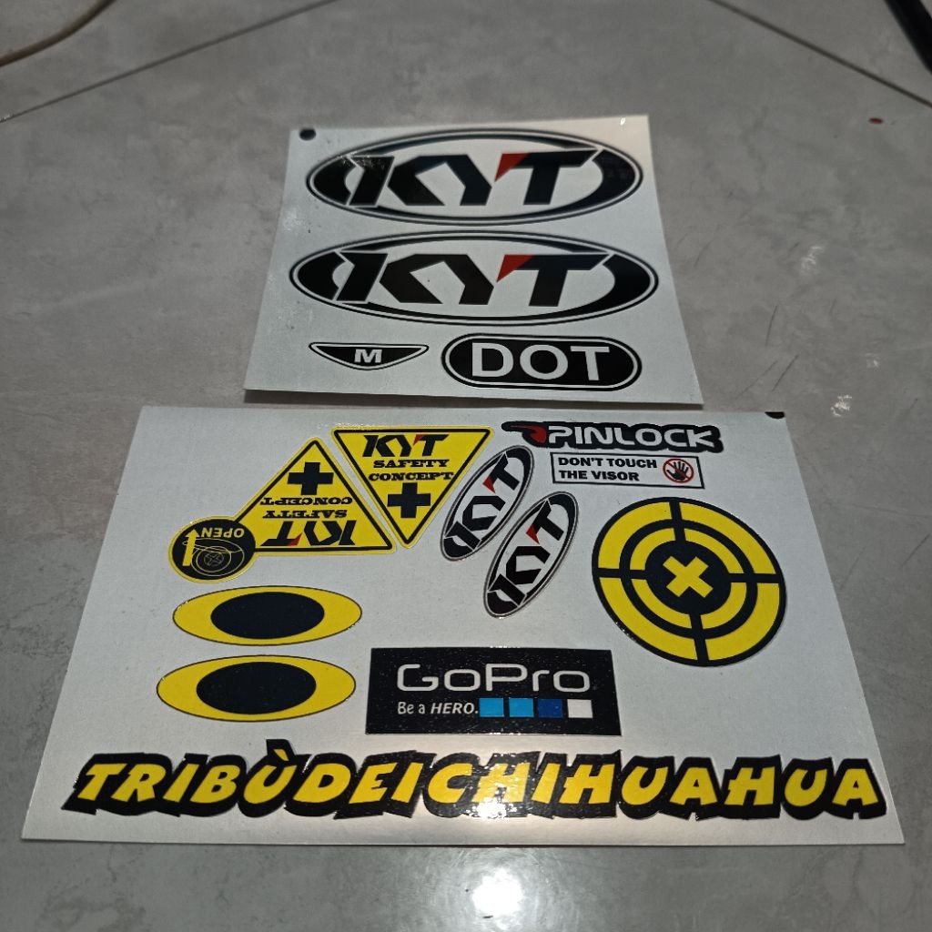 Stiker KYT + Printcut Visor KYT helm 1set