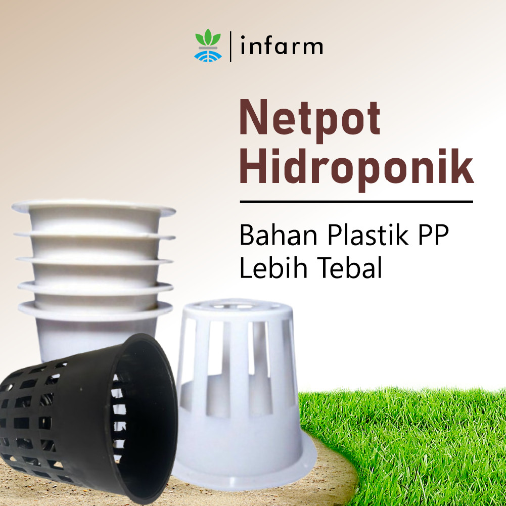 INFARM - Netpot Hidroponik Net Pot Plastik Tanaman Hidroponik Tempat Wadah perlengkapan Tanaman Hidr