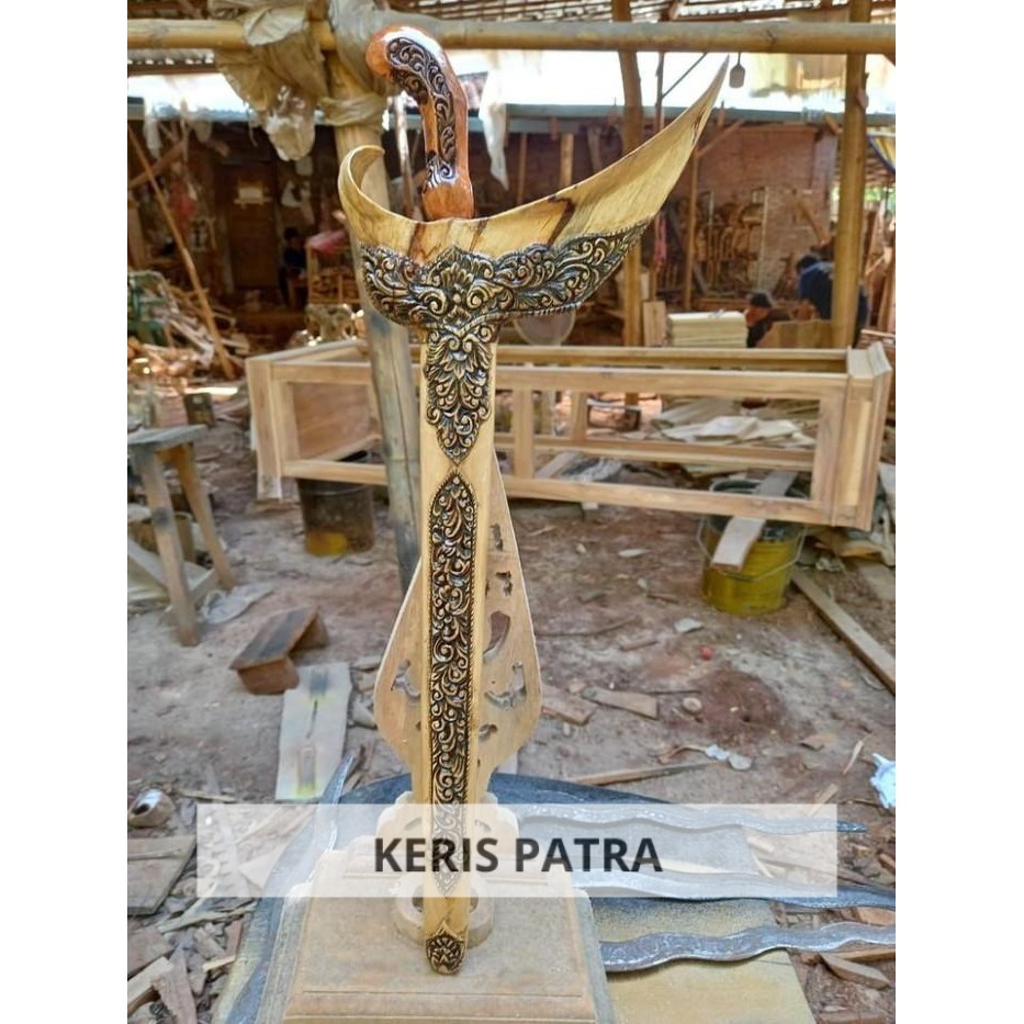 warangka keris ladrang ukir ukiran kayu jati termurah gratis lubang pakem solo KD L1