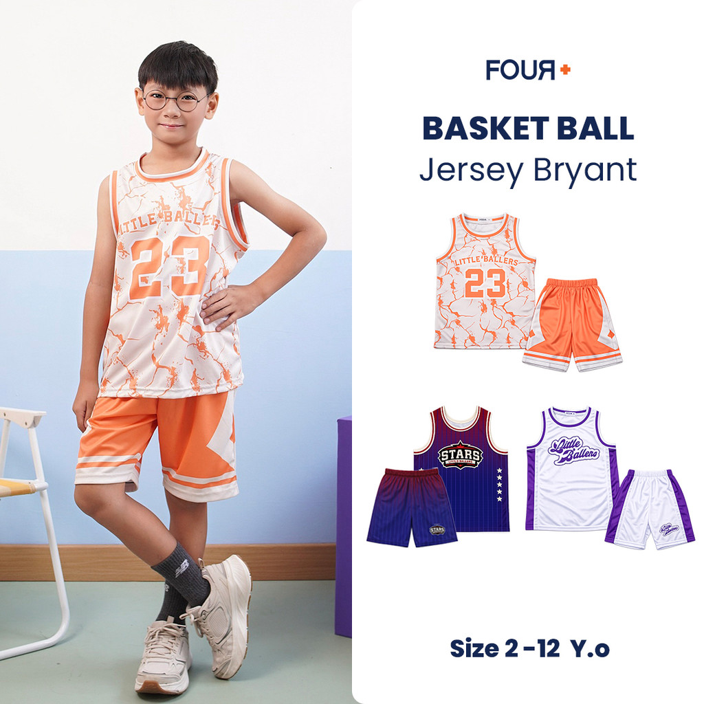 Fourpluskids Setelan Jersey Basket Anak Laki-Laki BRYANT
