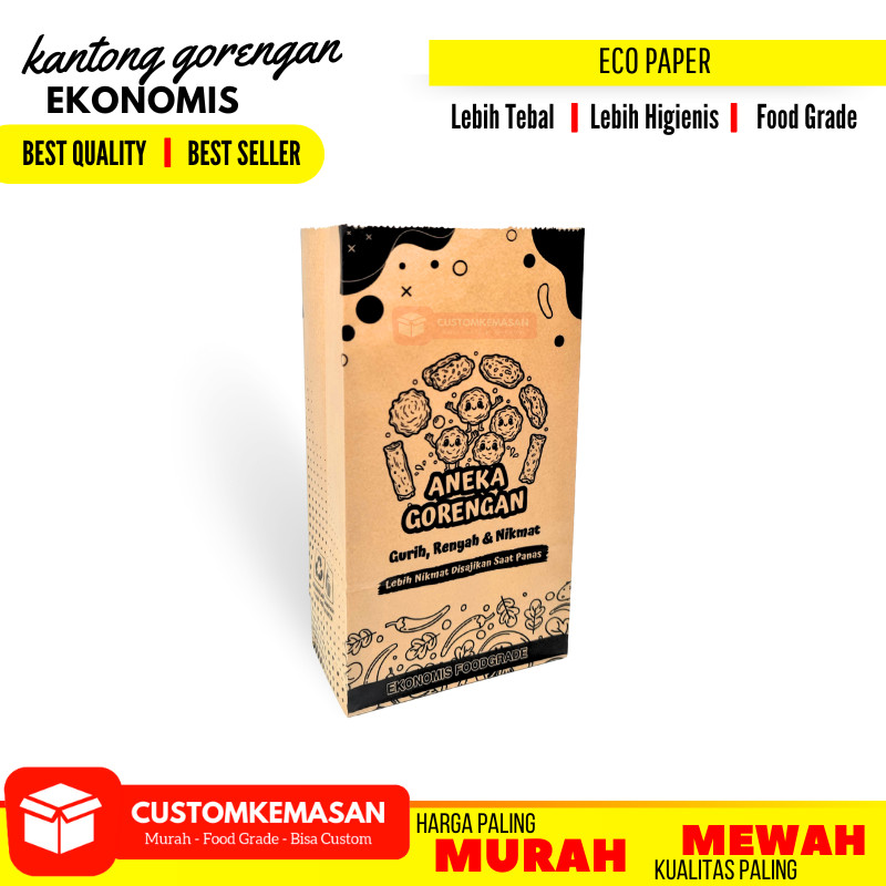 Kantong gorengan /  kantong / kantong kertas gorengan / kantong snack / kantong gorengan kertas