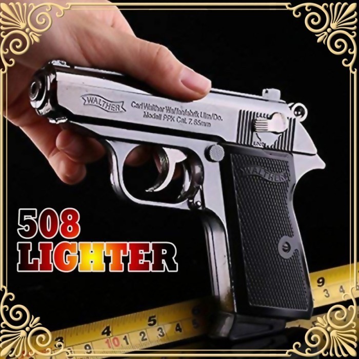 Korek Api Pistol Bara Las Pemantik Gas Unik Full Besi