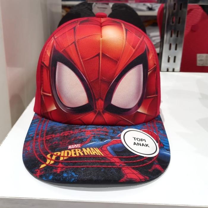 Topi anak Spiderman Nevada x Marvel ginal merah