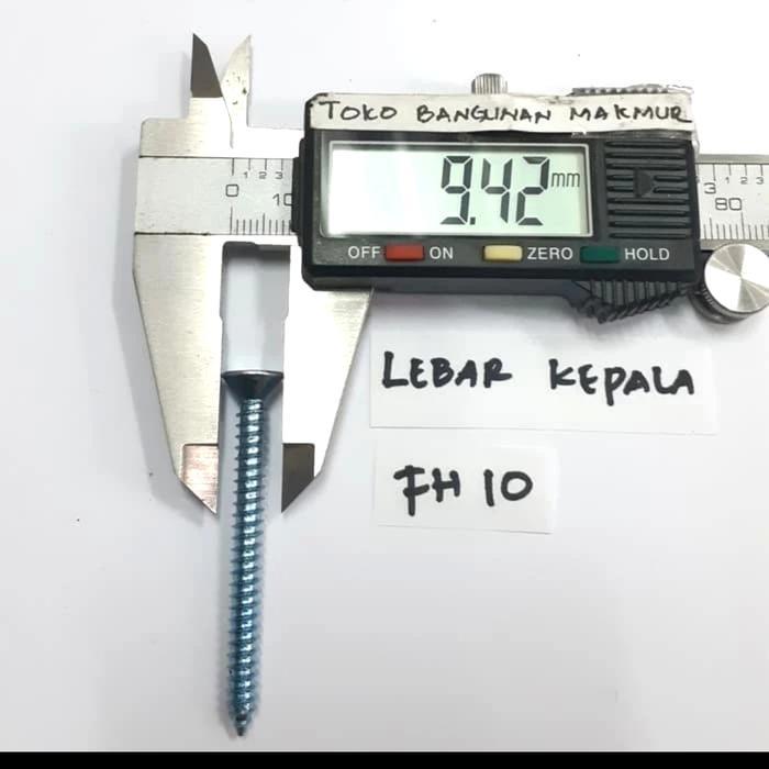 1ktk Sekrup Kepala Rata FH 10x3/4 = 2cm Sekrup FH10x3/4