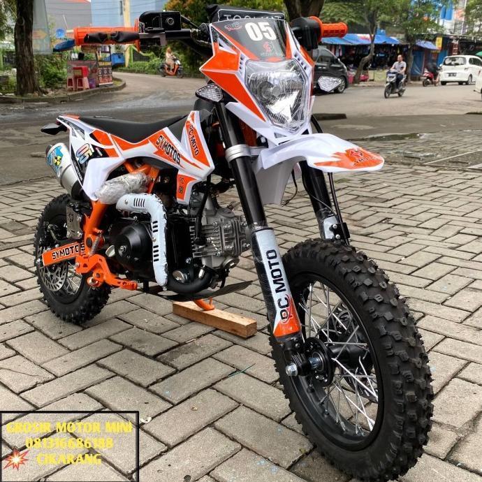 New Motor Mini Trail Kxd 50Cc Upside Down Mesin Honda - Orange - Orange