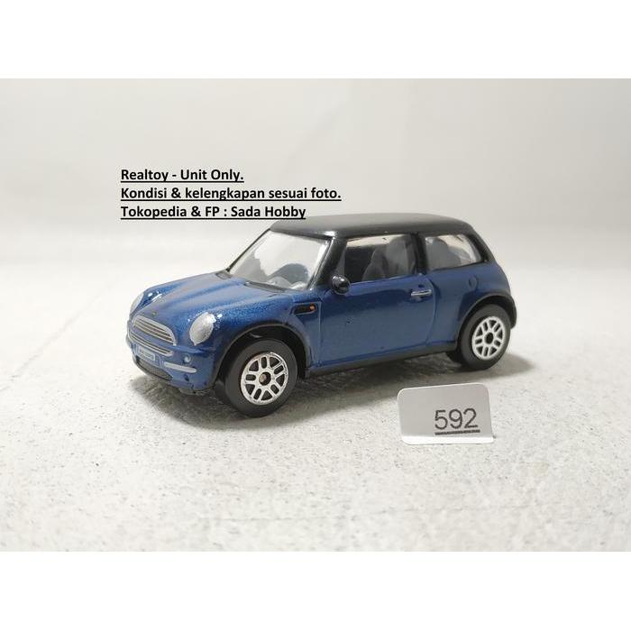 Diecast Realtoy BMW New Mini Cooper Biru Unit Only SBAtoys