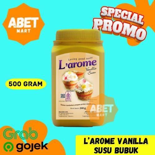 LAROME VANILLA SUSU BUBUK PERISA KEMASAN 500Gr  - L’arome Zeelandia 500 Gr Gram 1/2Kg Milk Ekstrak V