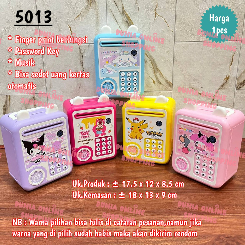 Mainan Celengan ATM Brankas Karakter /ATM Tabungan Uang Anak / Brankas ATM Mainan /  Celengan Anak
