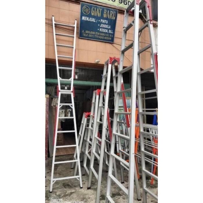 NEW TANGGA ALUMINIUM 2IN1 / TANGGA LIPAT ALUMINIUM / TANGGA KEBANGGAAN