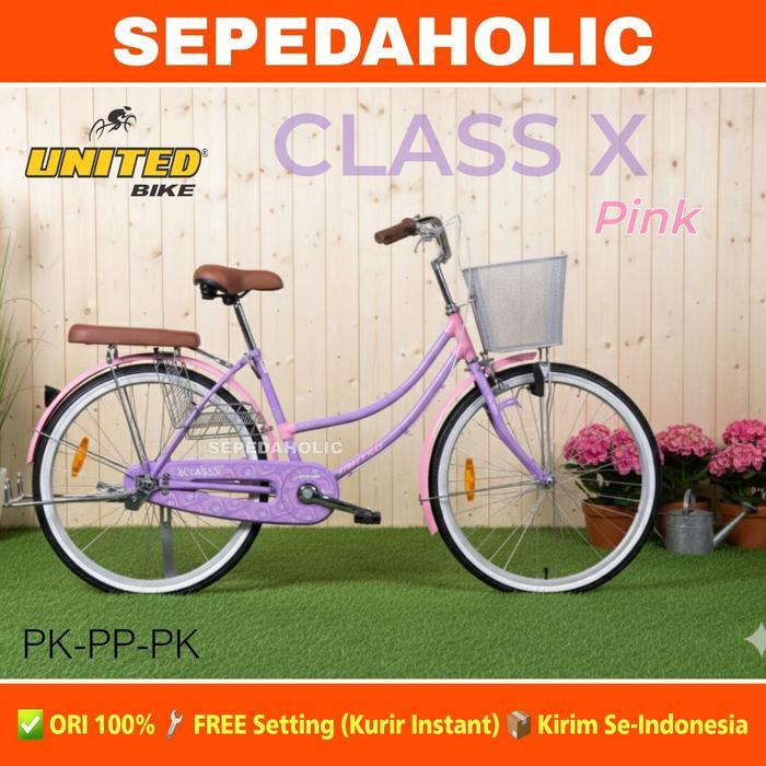 Sepeda Mini Perempuan Dewasa UNITED CLASS X 26 Inch New 2020 Keranjang - PK PP PK