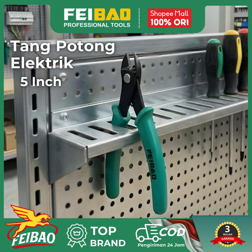 FEIBAO Tang Potong Elektronik Ukuran 5 Inch Alat Profesional Presisi Tajam Untuk Kabel Kecil Premium