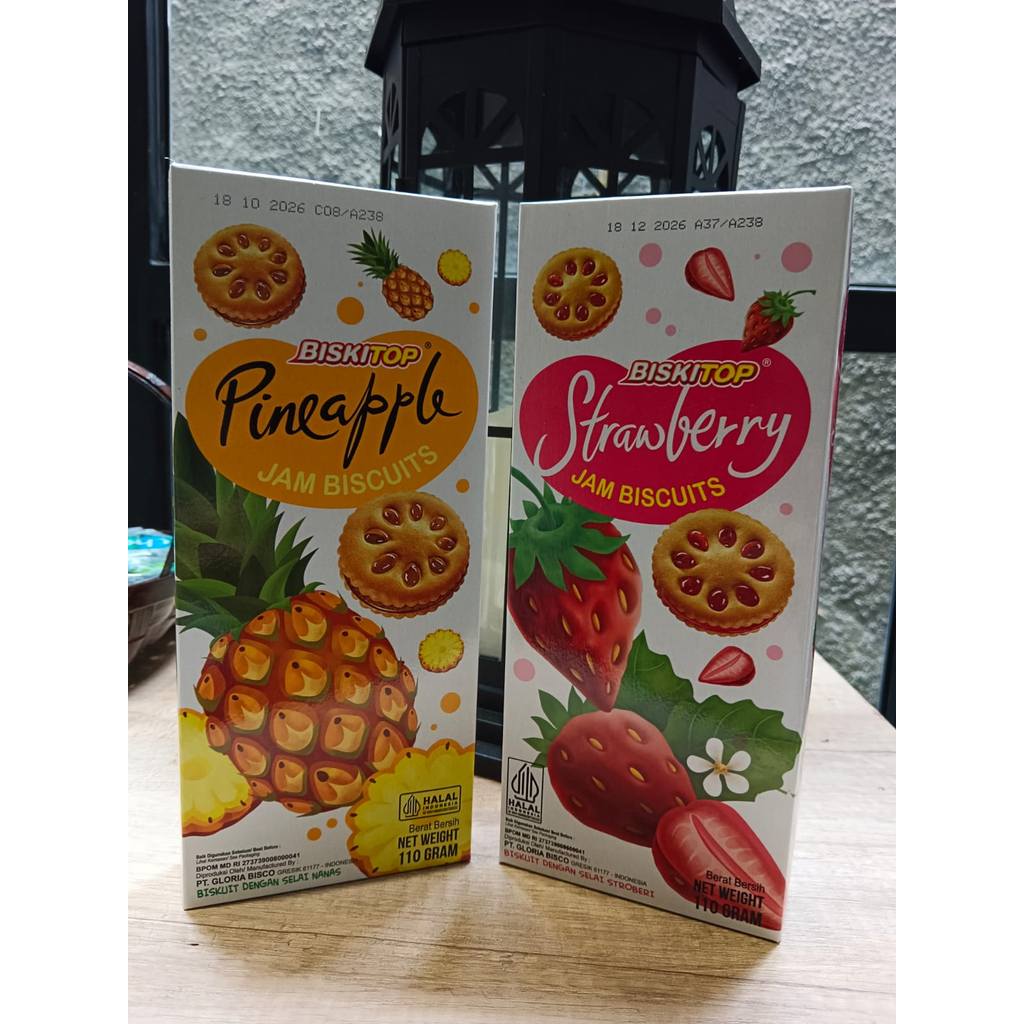 Biskitop Strawberry Jam Biscuit 110 gr / Biskitop Biskuit Selai Stroberi 110 gr