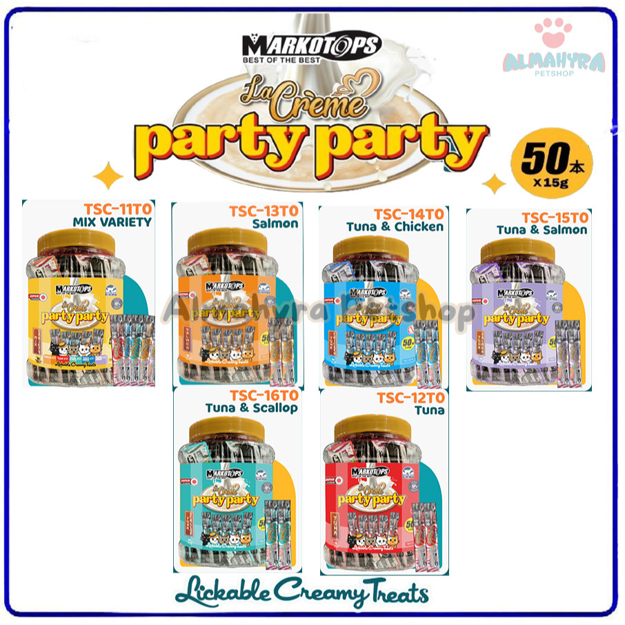 (FRESSY) 1 Stoples MARKOTOPS La Creme 15g x 50pcs Cemilan Snack Kucing Liquid by Markotop