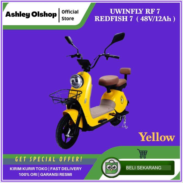 Sepeda Listrik Uwinfly RF7 Redfish 7 Uwinfly RF 7 Yellow [ORI RESMI]