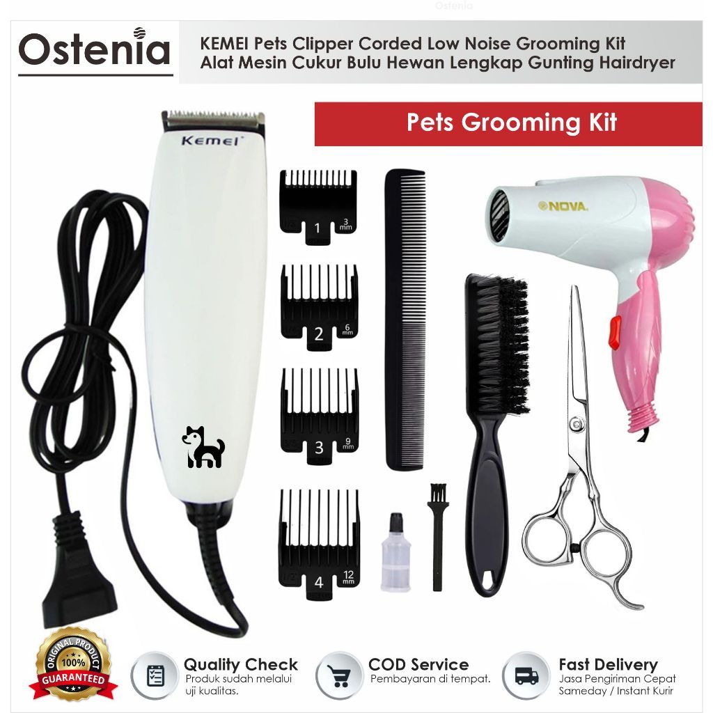 (Macicay) Alat Cukur Domba Kucing Anjing Pet Clipper Set Mesin Cukur Kabel Elektrik Perawatan Hewan 