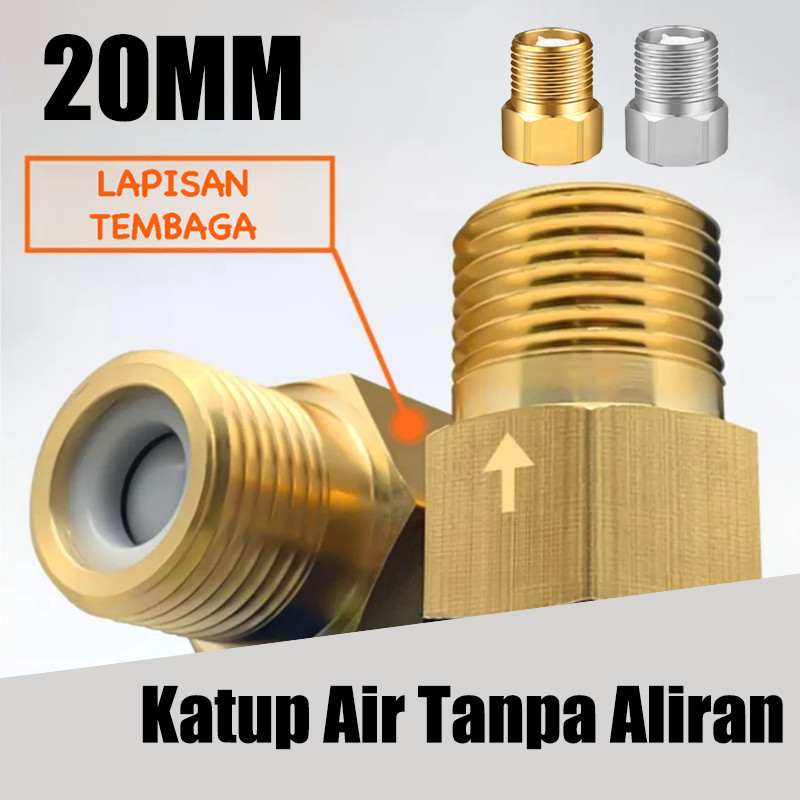 Check Valve Kuningan One Way Flow Katup Air Tanpa Aliran Balik 20mm