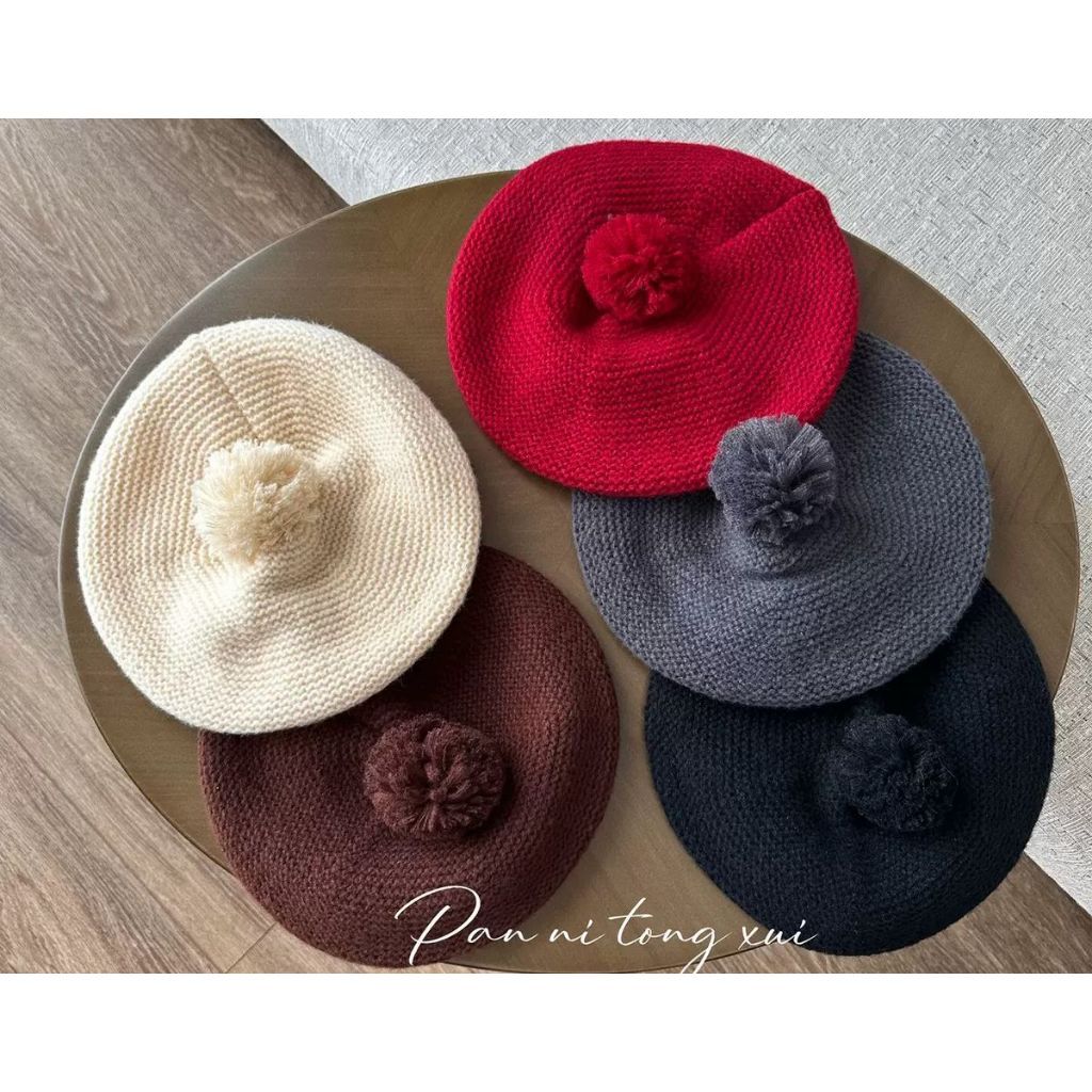 TOPI BARET ANAK PREMIUM -  GISELLE BARET HAT - Topi Baret Anak Topi Pelukis Topi Seniman Anak Topi K