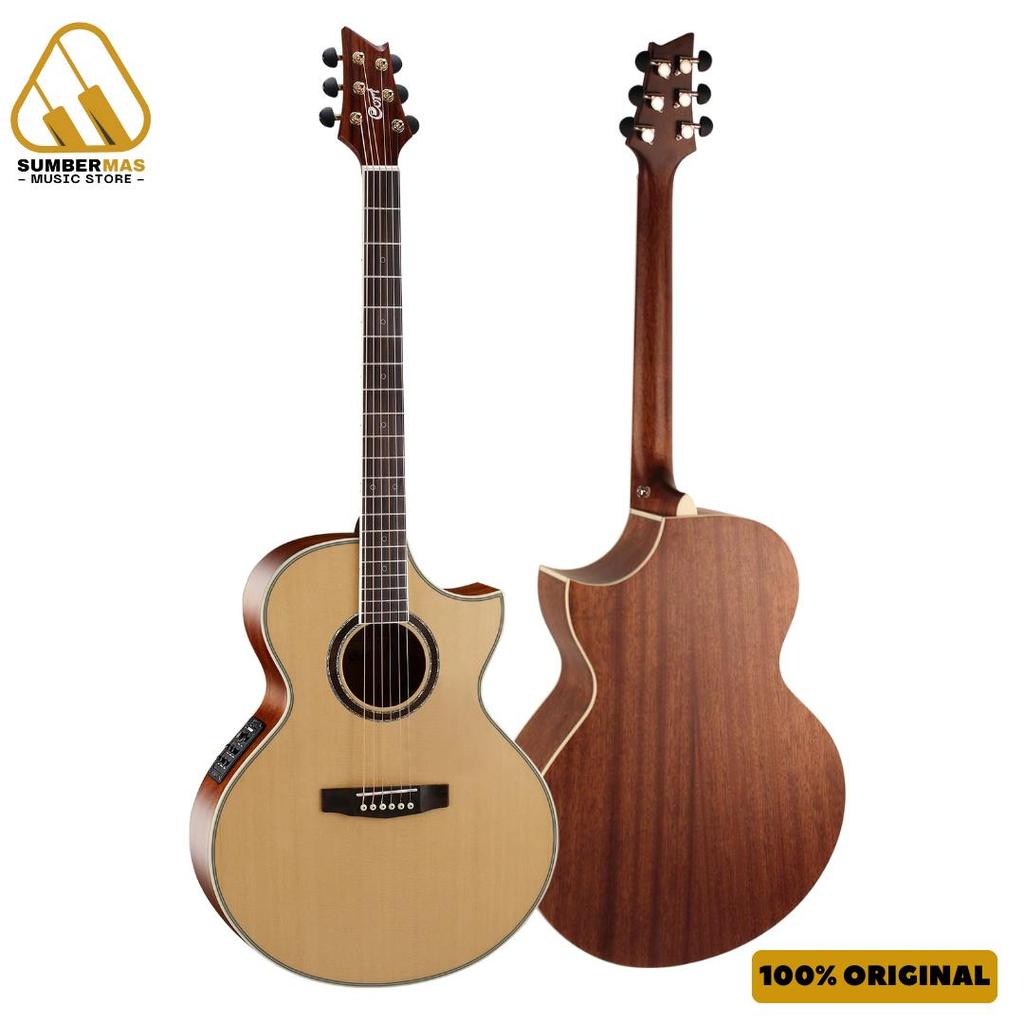 Cort NDX Baritone-NS Baritone Acoustic Guitar, Natural Satin - Gitar Akustik Baritone Low Standard T