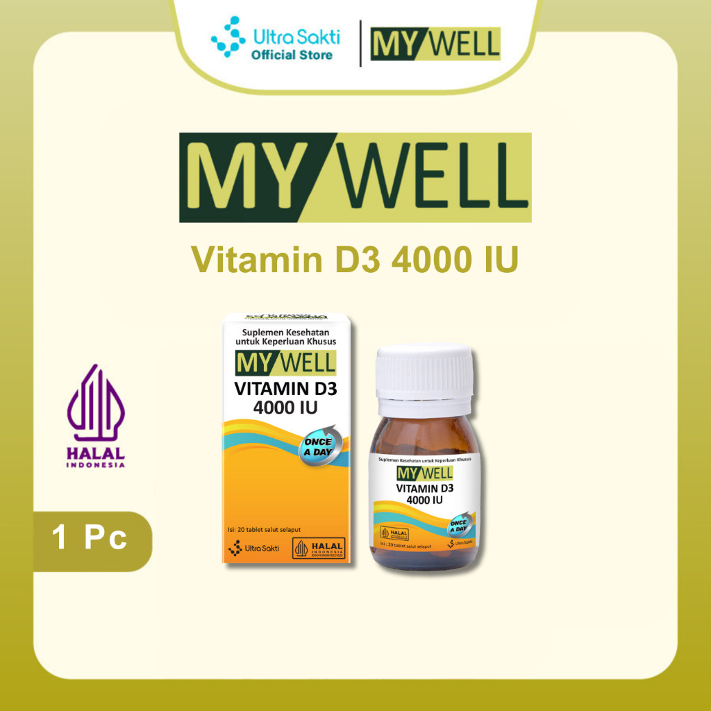MY WELL Vitamin D3 4000IU (20 Tablet)