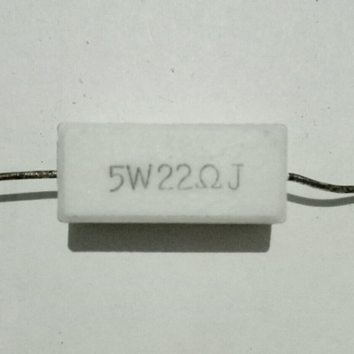 Resistor 5w 22 Ohm RESISTOR 22 5W 22OHM 5W 22J 5W Resistor Kapur 22J