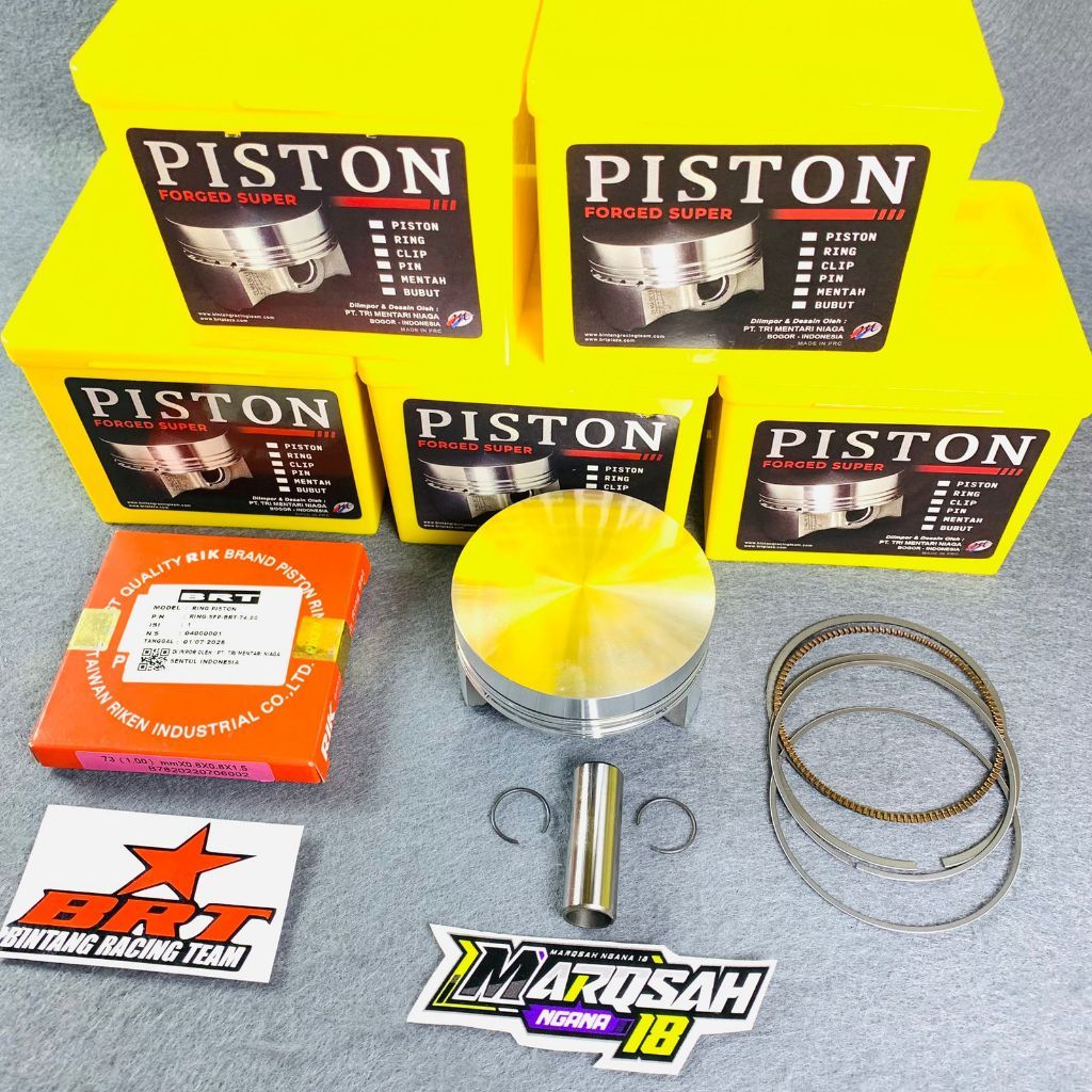 PISTON BRT SUPER FORGED PIN 15 66 68 70 72 74 76 FORGED PIN 15 MARQSAH SHOP RACING