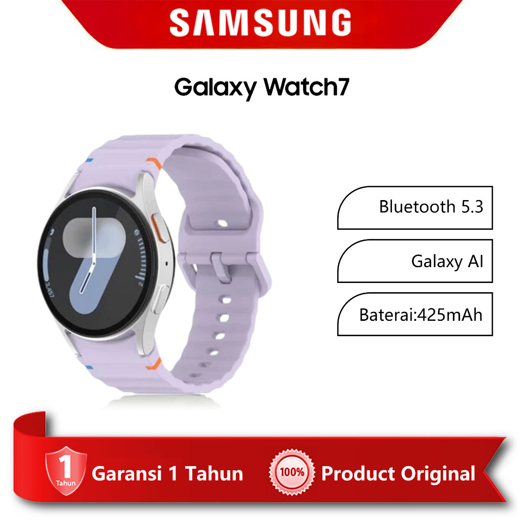 Samsung Galaxy Watch 7 44mm Bluetooth Smartwatch Air Jam Tangan Pintar Pria GPS Fitness Tracker For 