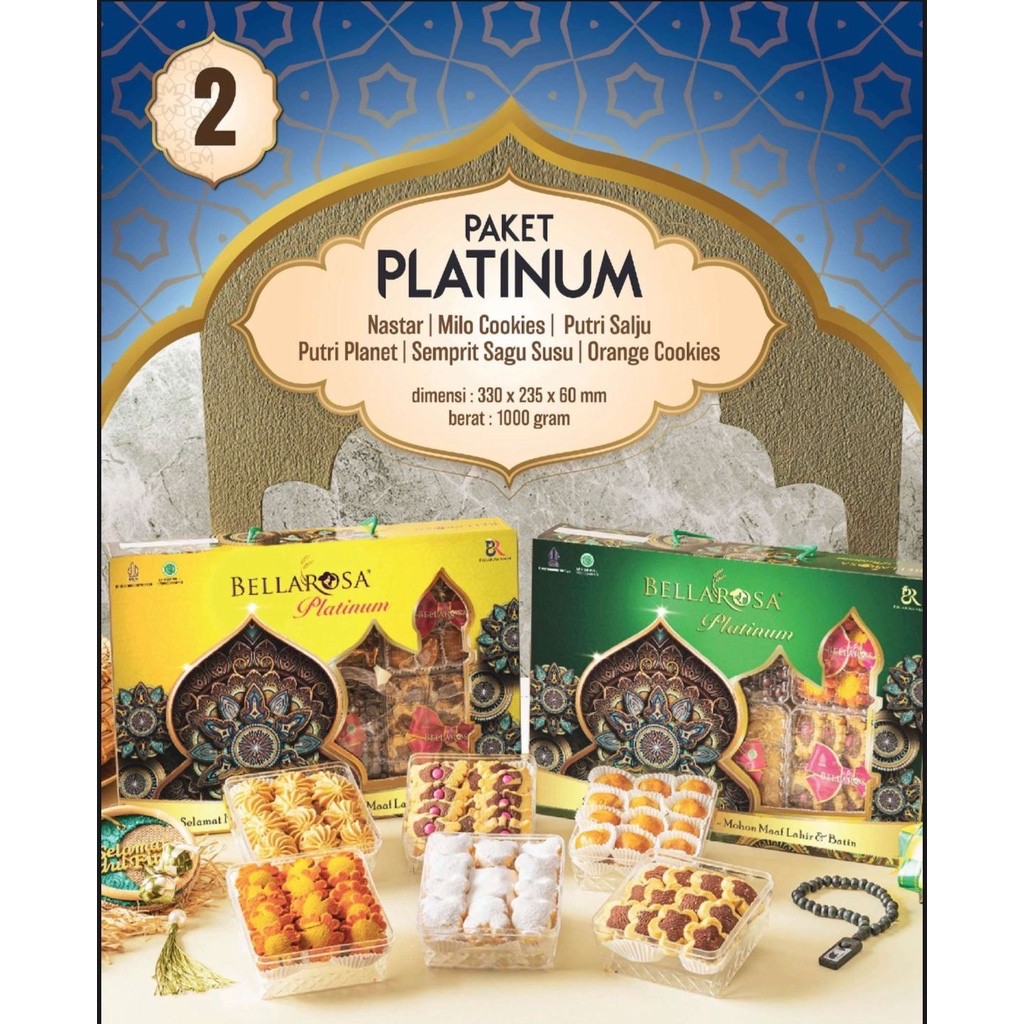 BELLAROSA PLATINUM KUE KERING LEBARAN / HAMPERS CAKE MAKASSAR