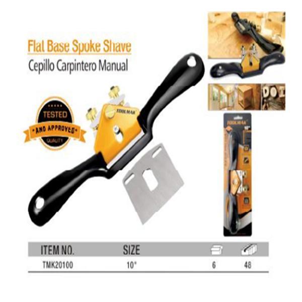 TOOLMAK Ketam Kayu Manual Ketam Burung Serut Kayu Tangan Flat Base Spoke Shave TMK20100 Besi