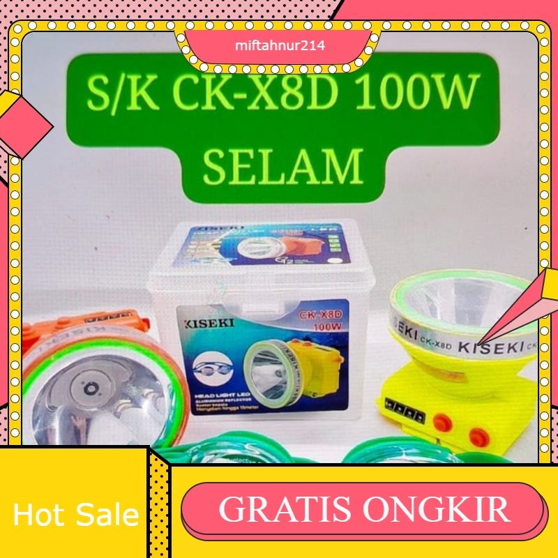 Senter Kepala Kiseki CK-X8D 100watt senter kepala selam