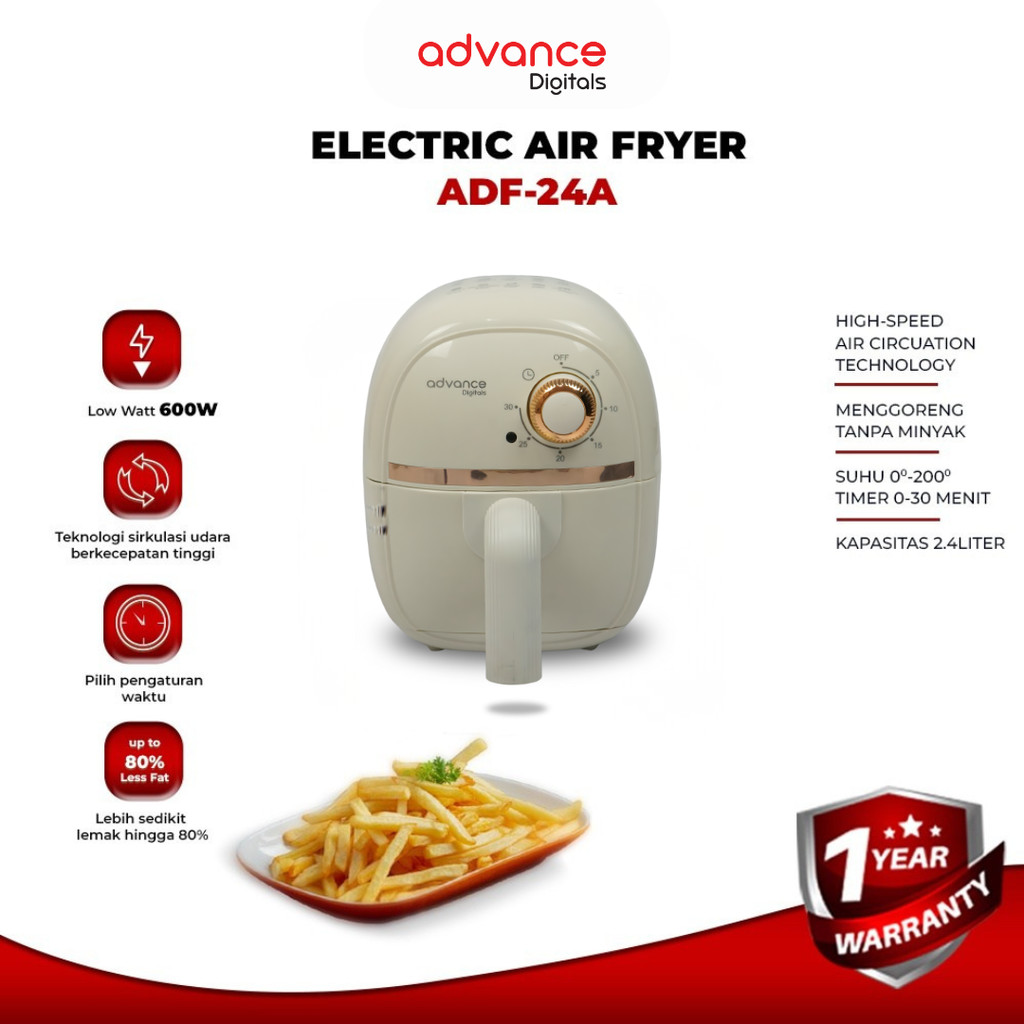Air Fryer Advance low watt 600W Penggorengan penggorengan tanpa minyak