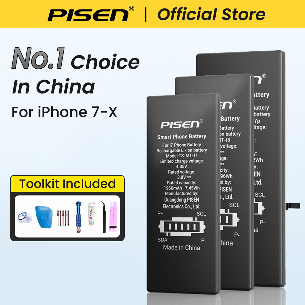 PISEN Phone Battery For iPhone 7 8 Plus X XR XS Max Matches Original Capacity 0 Cycles Top Battery R